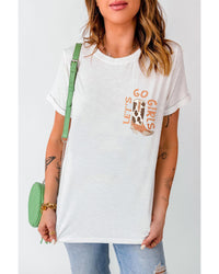Azura Exchange Double-Side Cowboy Hat & Boots Graphic Tee - S