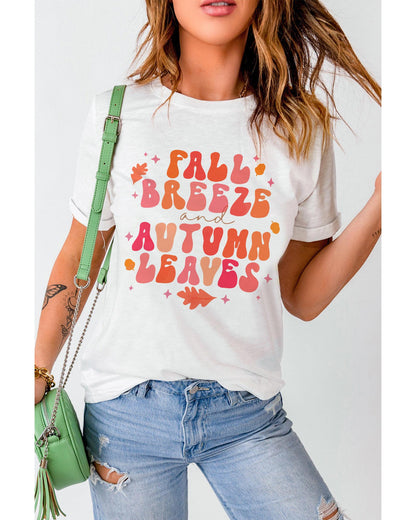 Azura Exchange Graphic Tee with Fall Breeze and Autumn Leaves Design - 2XL