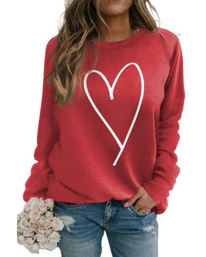 Azura Exchange Heart Graphic Sweatshirt - L