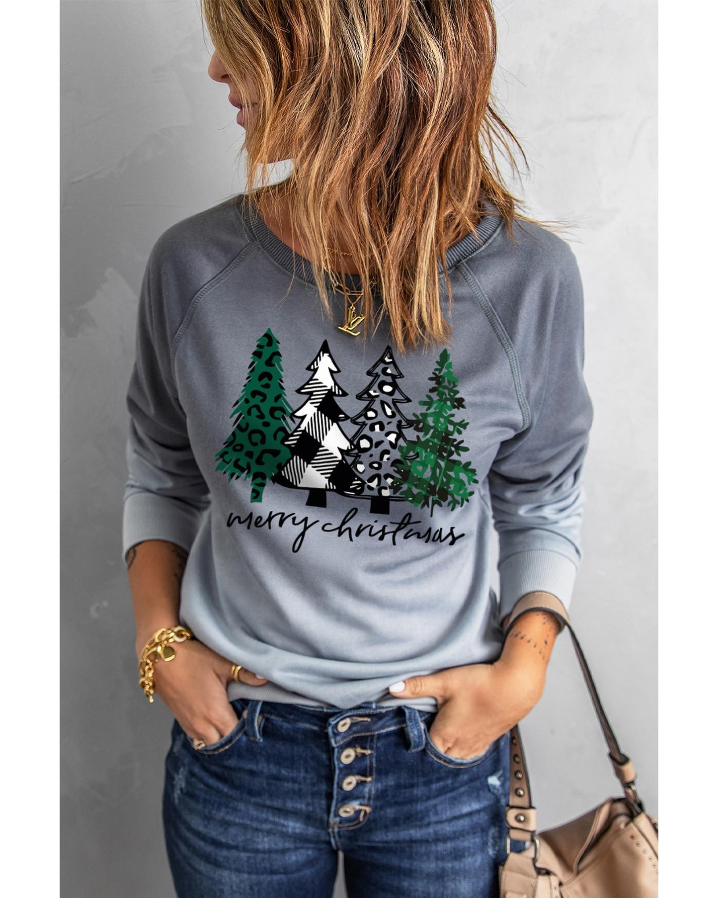 Azura Exchange Merry Christmas Tree Graphic Sweatshirt - 2XL