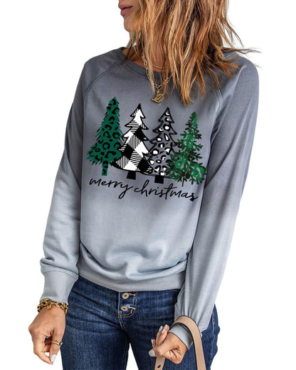 Azura Exchange Merry Christmas Tree Graphic Sweatshirt - M