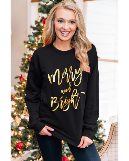 Azura Exchange Merry & Bright Print Sweatshirt - L