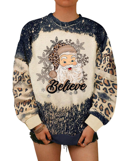 Azura Exchange Santa Clause Bleach Print Graphic Sweatshirt - XL