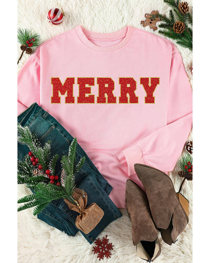 Azura Exchange MERRY Graphic Pullover Sweatshirt - L