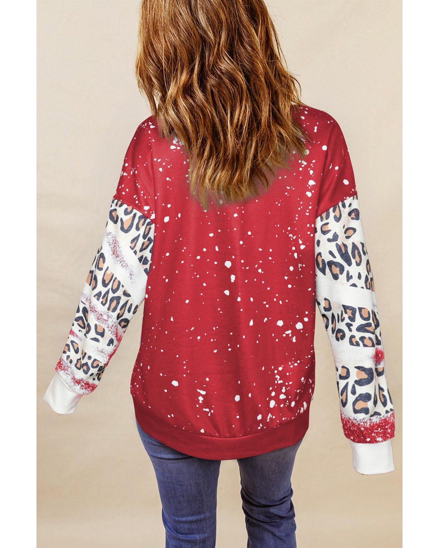 Azura Exchange Leopard Print Pullover Sweatshirt - L