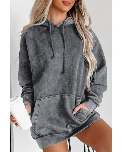 Azura Exchange Mineral Wash Kangaroo Pocket Hoodie - 2XL