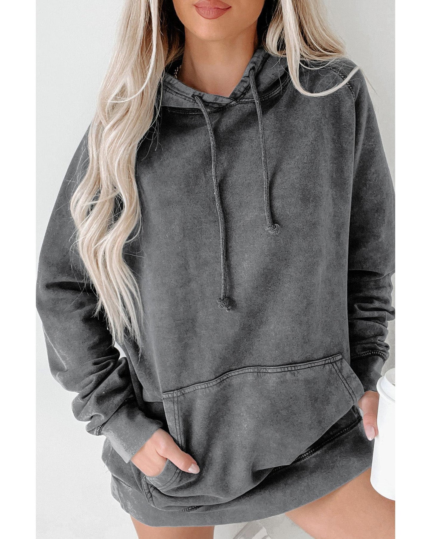 Azura Exchange Mineral Wash Kangaroo Pocket Hoodie - 2XL