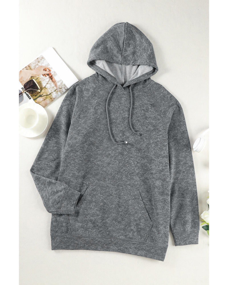 Azura Exchange Mineral Wash Kangaroo Pocket Hoodie - L
