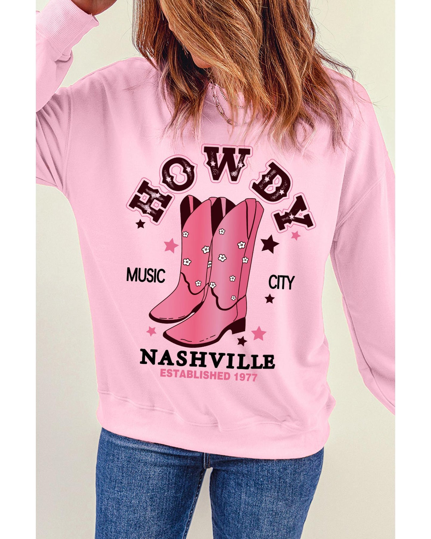 Azura Exchange NASHVILLE Vintage Western Sweatshirt - 2XL