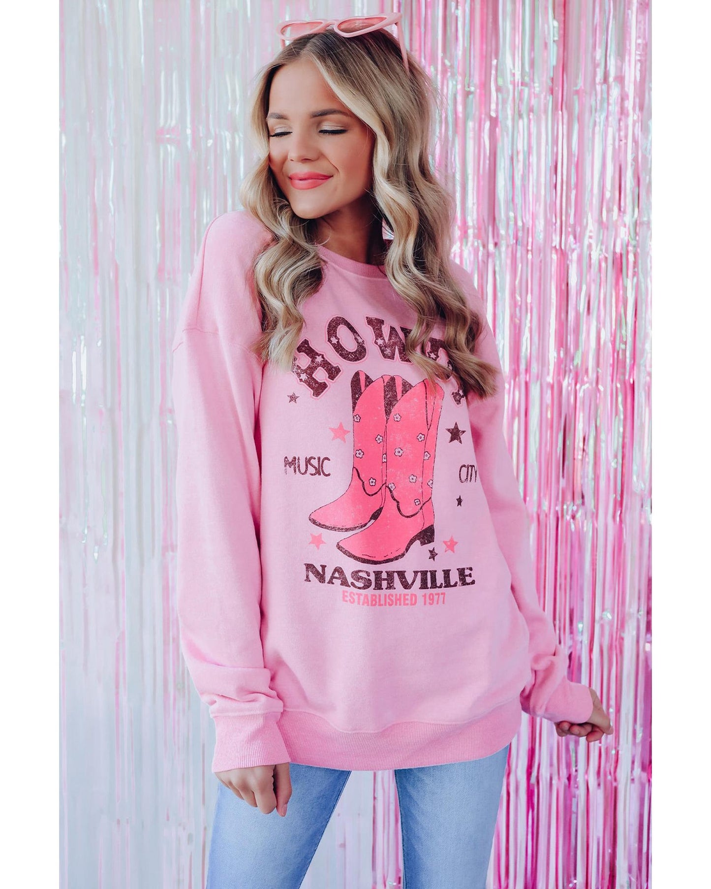 Azura Exchange NASHVILLE Vintage Western Sweatshirt - S