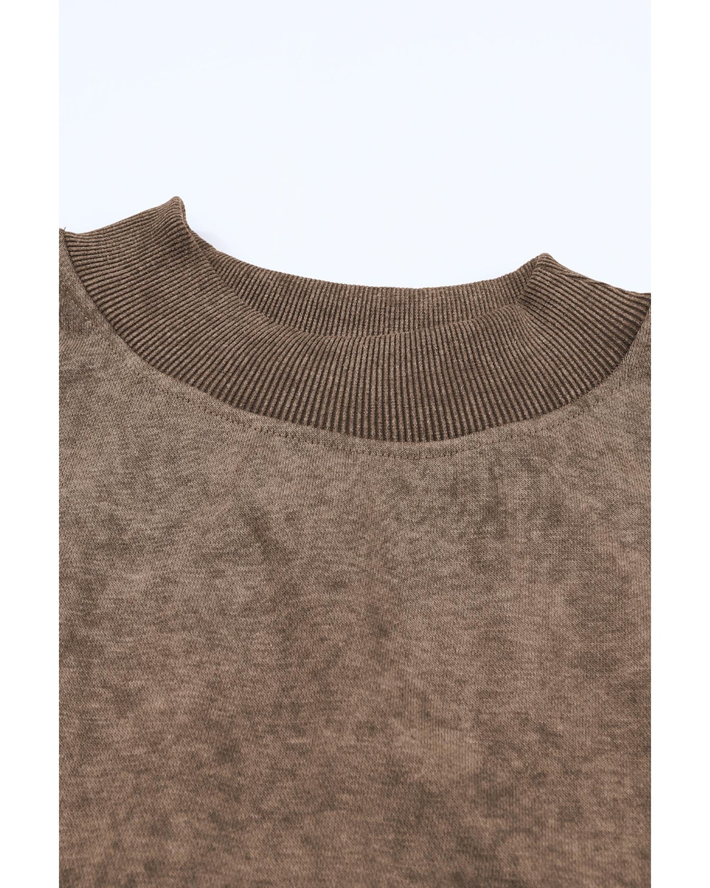 Azura Exchange Relaxed Brown Crew Neck Sweatshirt with Drop Shoulder Design - 2XL