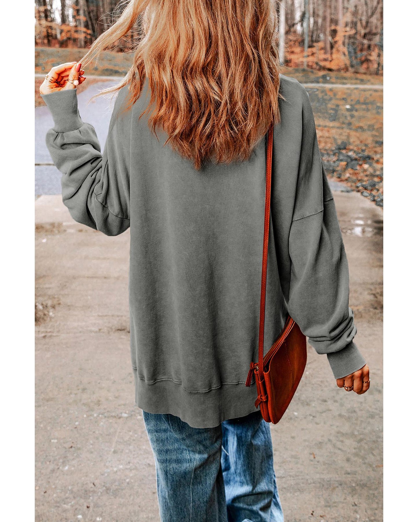 Azura Exchange Oversized Drop Shoulder Sweatshirt - M