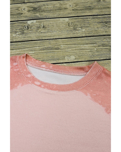 Azura Exchange Bleached Round Neck Pullover Sweatshirt - L