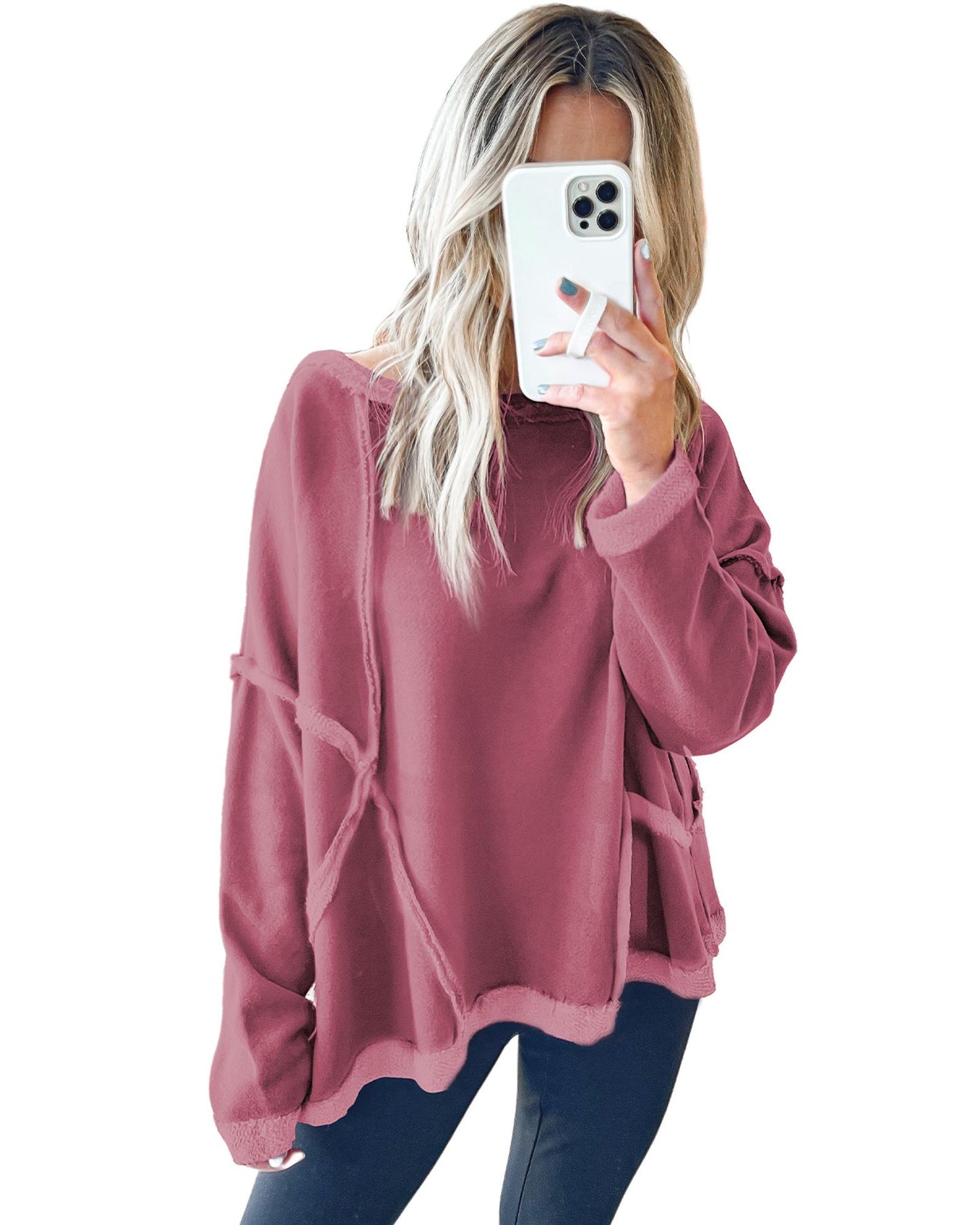 Azura Exchange Relaxed Fit Drop Shoulder Oversized Sweatshirt - XL