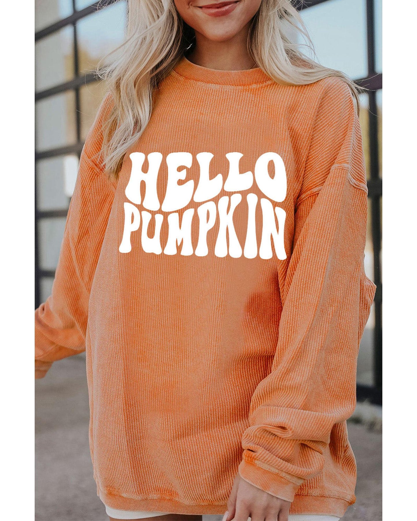 Azura Exchange HELLO PUMPKIN Graphic Corded Sweatshirt - 2XL