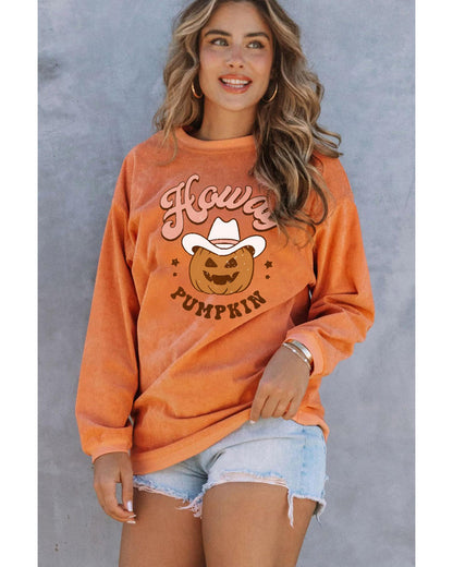 Azura Exchange Howdy Pumpkin Halloween Graphic Sweatshirt - S