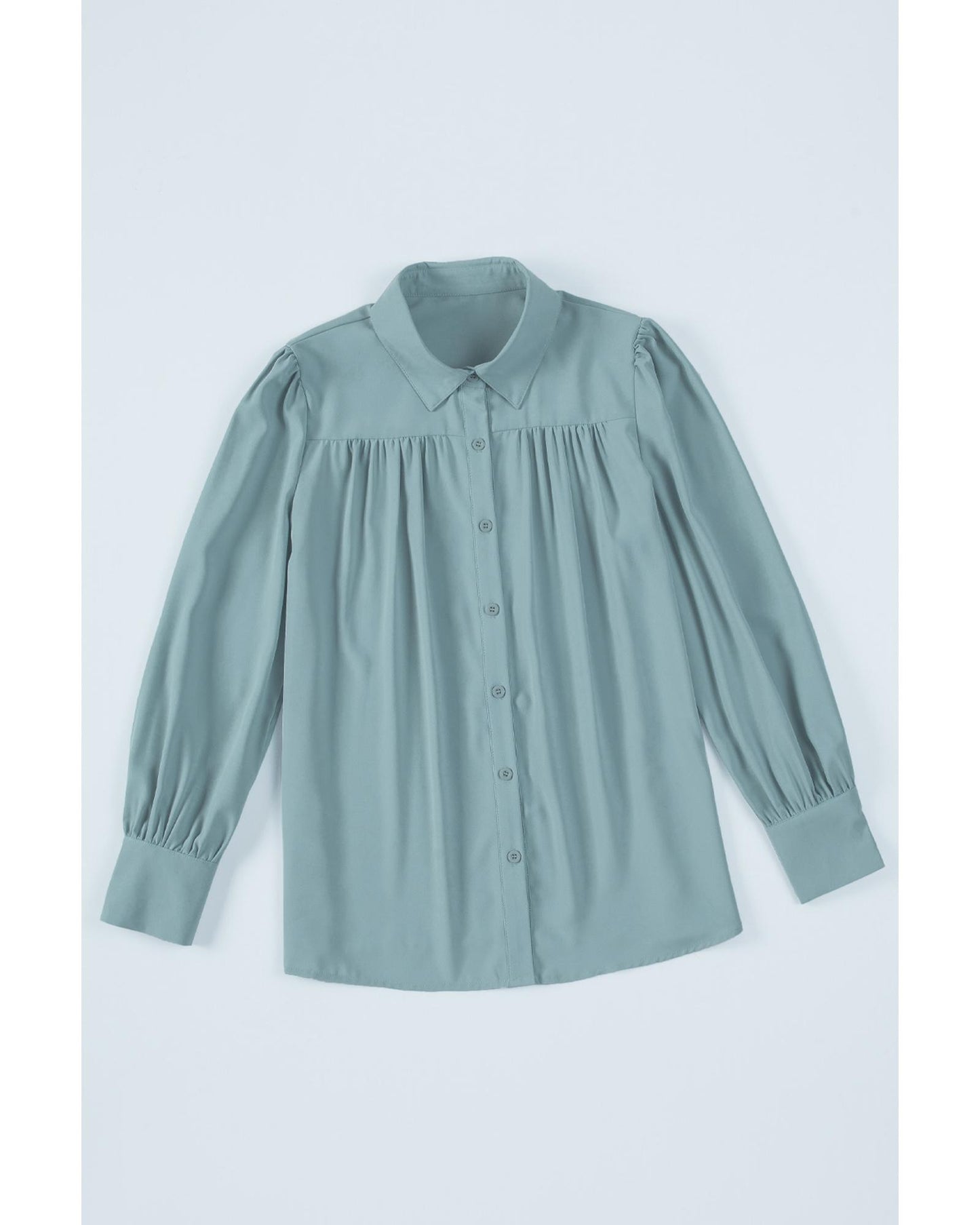 Azura Exchange Button Up Puff Sleeve Blouse - 2XL