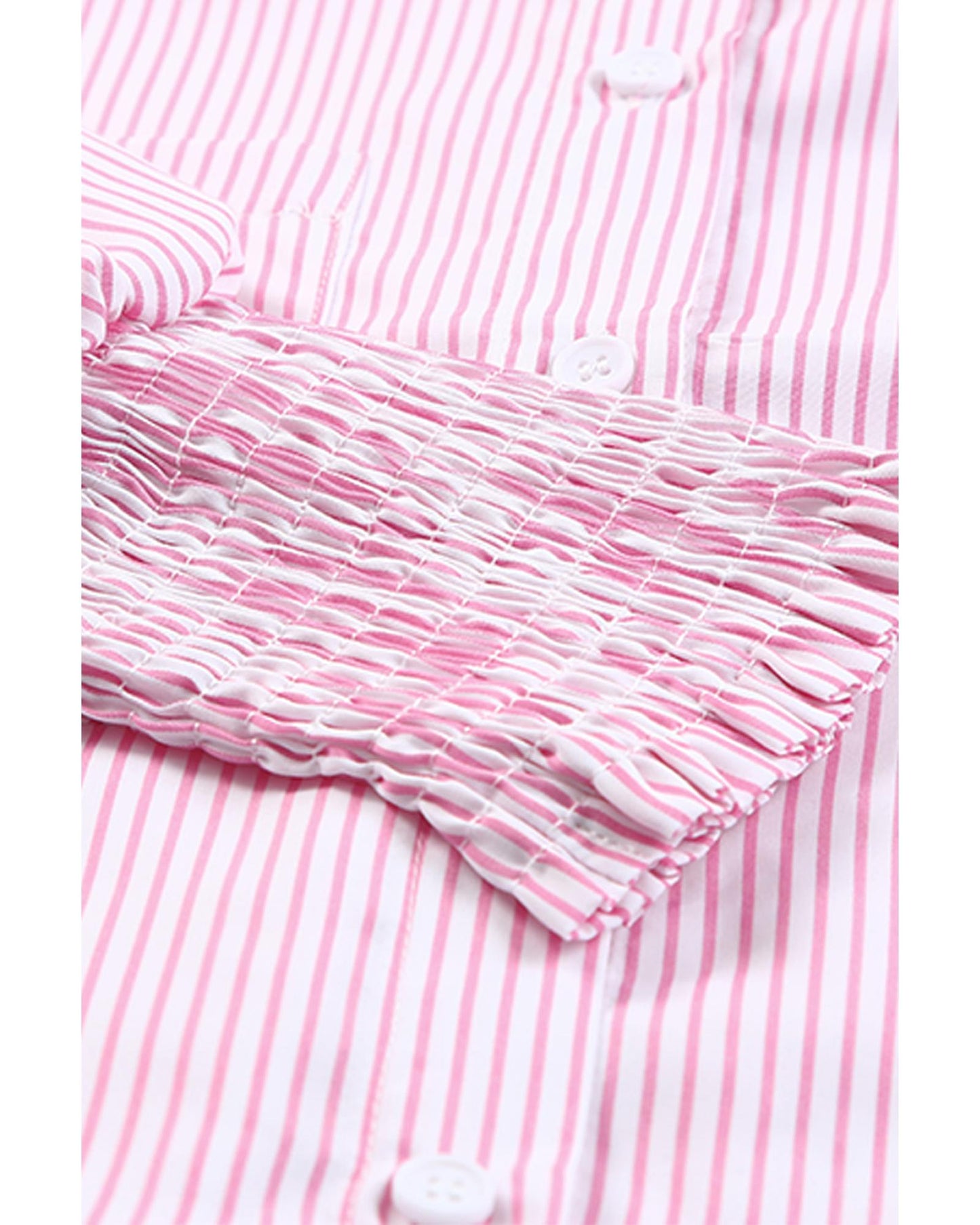 Azura Exchange Striped Boyfriend Shirt with Pocket - M