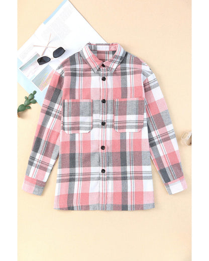 Azura Exchange Button Up Plaid Shirt - S