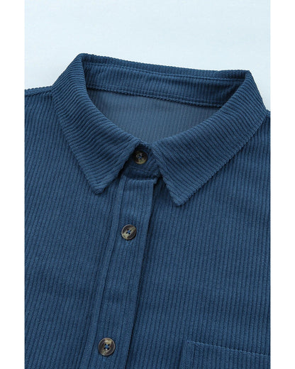 Azura Exchange Button Pocket Corduroy Shirt - M