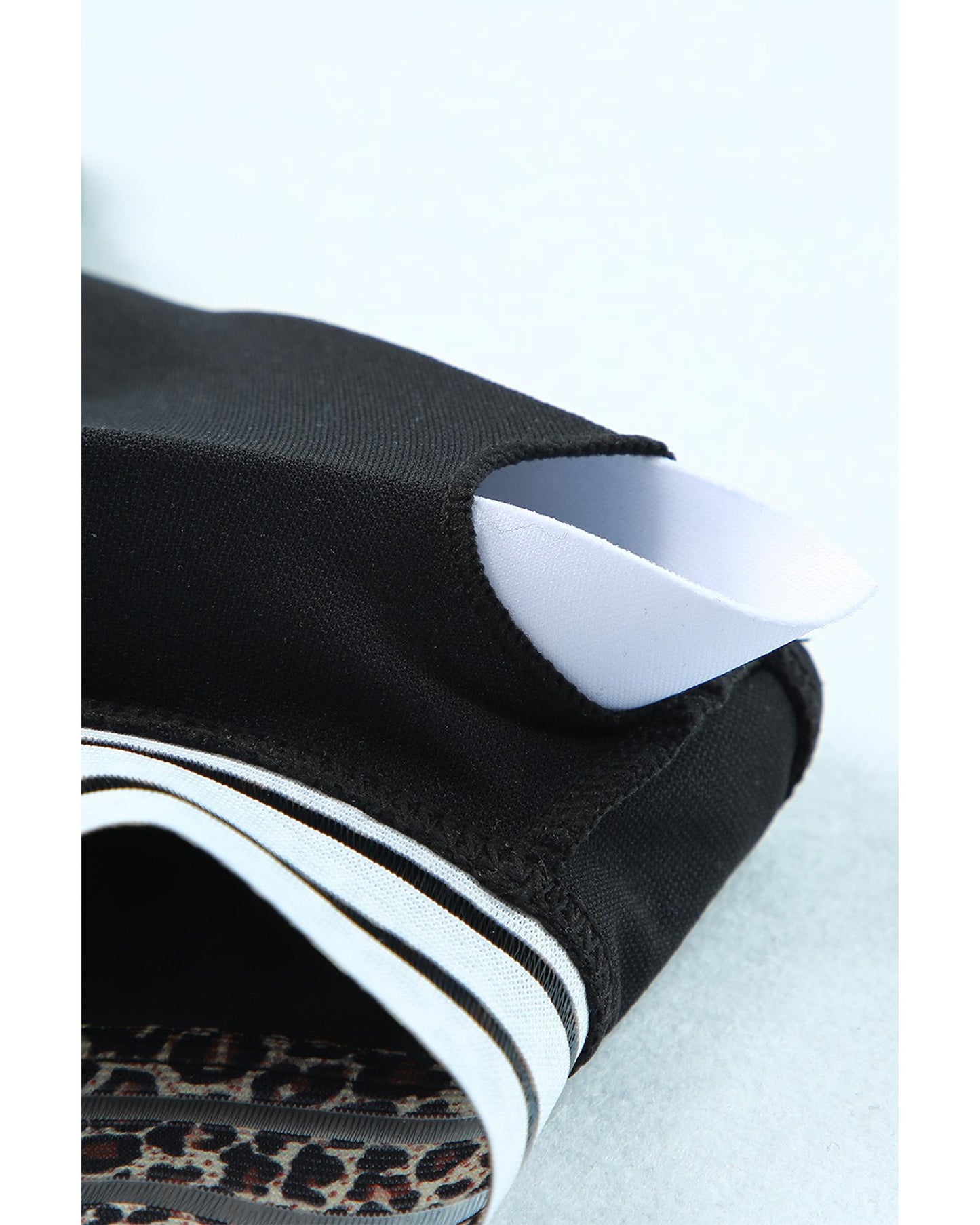 Azura Exchange Black Rose Leopard Mesh Trim 2pcs Bikini Swimsuit - L