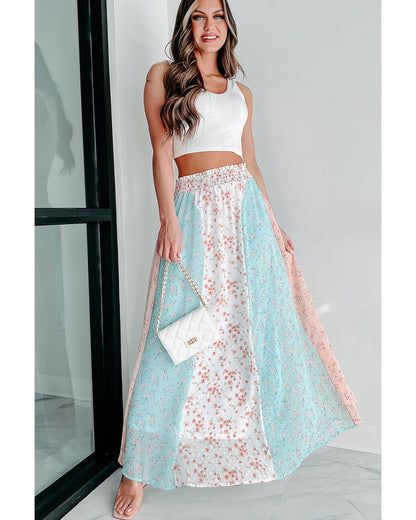 Azura Exchange Floral Print Maxi Skirt - XL