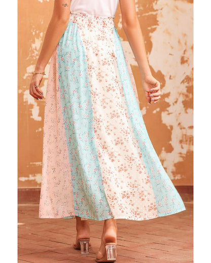 Azura Exchange Floral Print Maxi Skirt - XL