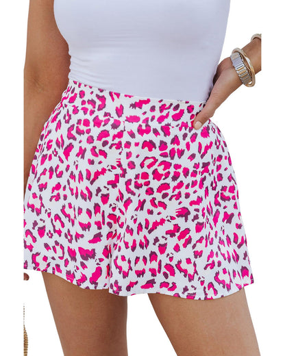 Azura Exchange Leopard Print Flutter Shorts - XL
