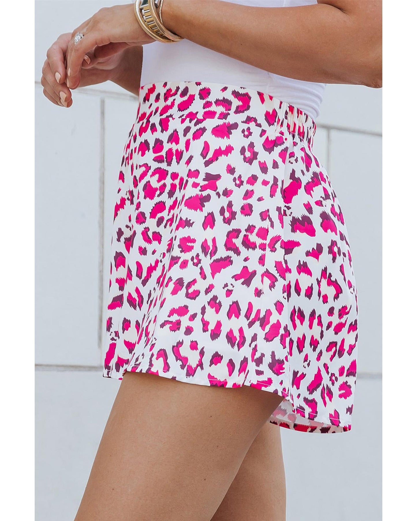Azura Exchange Leopard Print Flutter Shorts - XL