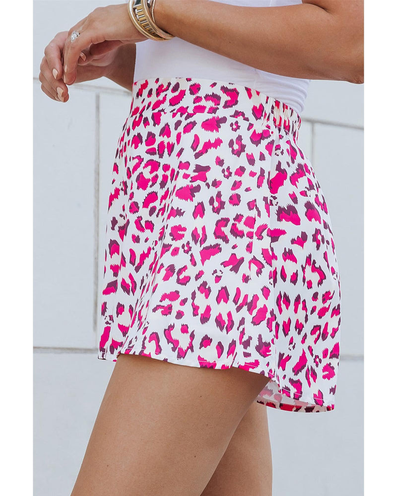 Azura Exchange Leopard Print Flutter Shorts - XL