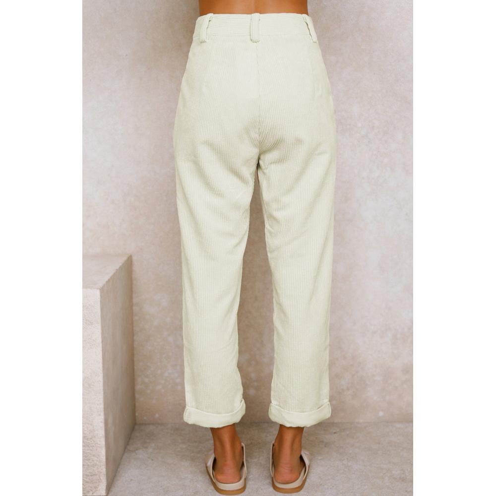 Azura Exchange Corduroy High Waist Straight Leg Pants - 14 US