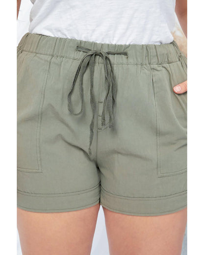 Azura Exchange Elastic Waist Drawstring Pocket Shorts - 4X