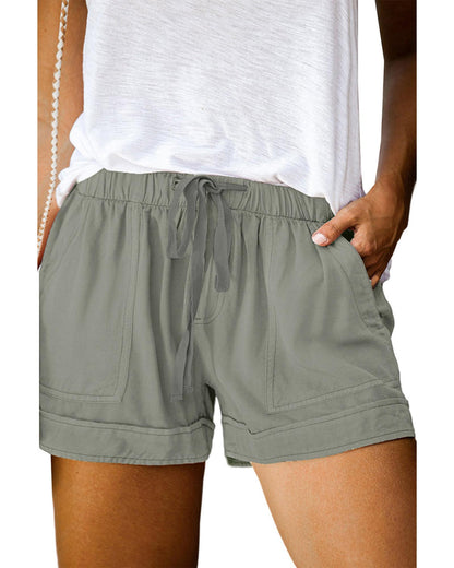 Azura Exchange Elastic Waist Drawstring Pocket Shorts - 4X