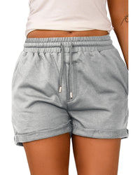 Azura Exchange Tie Waist Cuffed Lounge Shorts - M