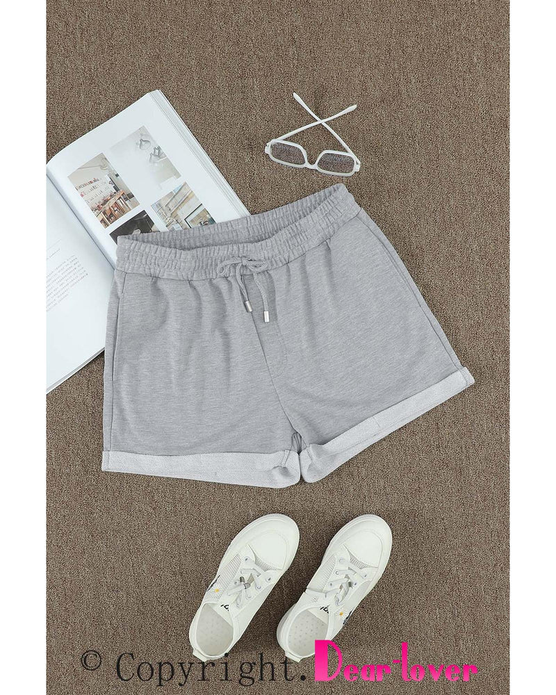 Azura Exchange Tie Waist Cuffed Lounge Shorts - M