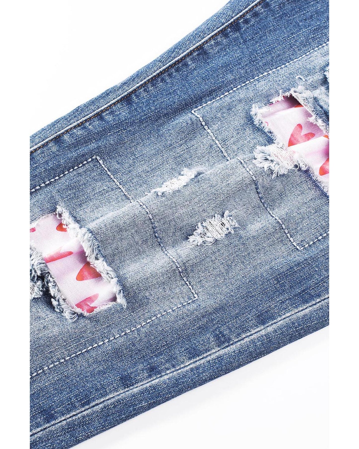 Azura Exchange Heart Patchwork Jeans - 10 US