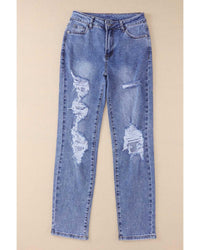 Azura Exchange Destroyed Boyfriend Jeans - 16 US