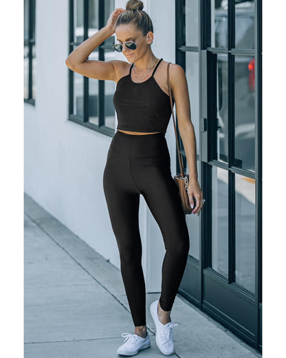 Azura Exchange High Rise Leggings with Waist Cincher - L