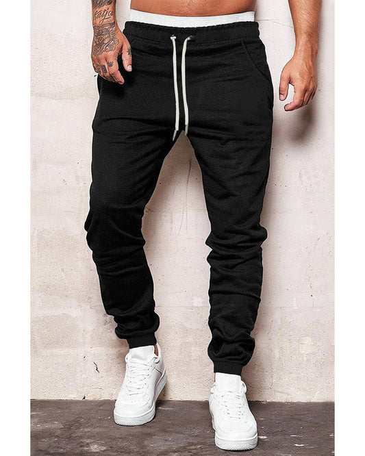 Azura Exchange Elastic Waist Drawstring Joggers for Men - L