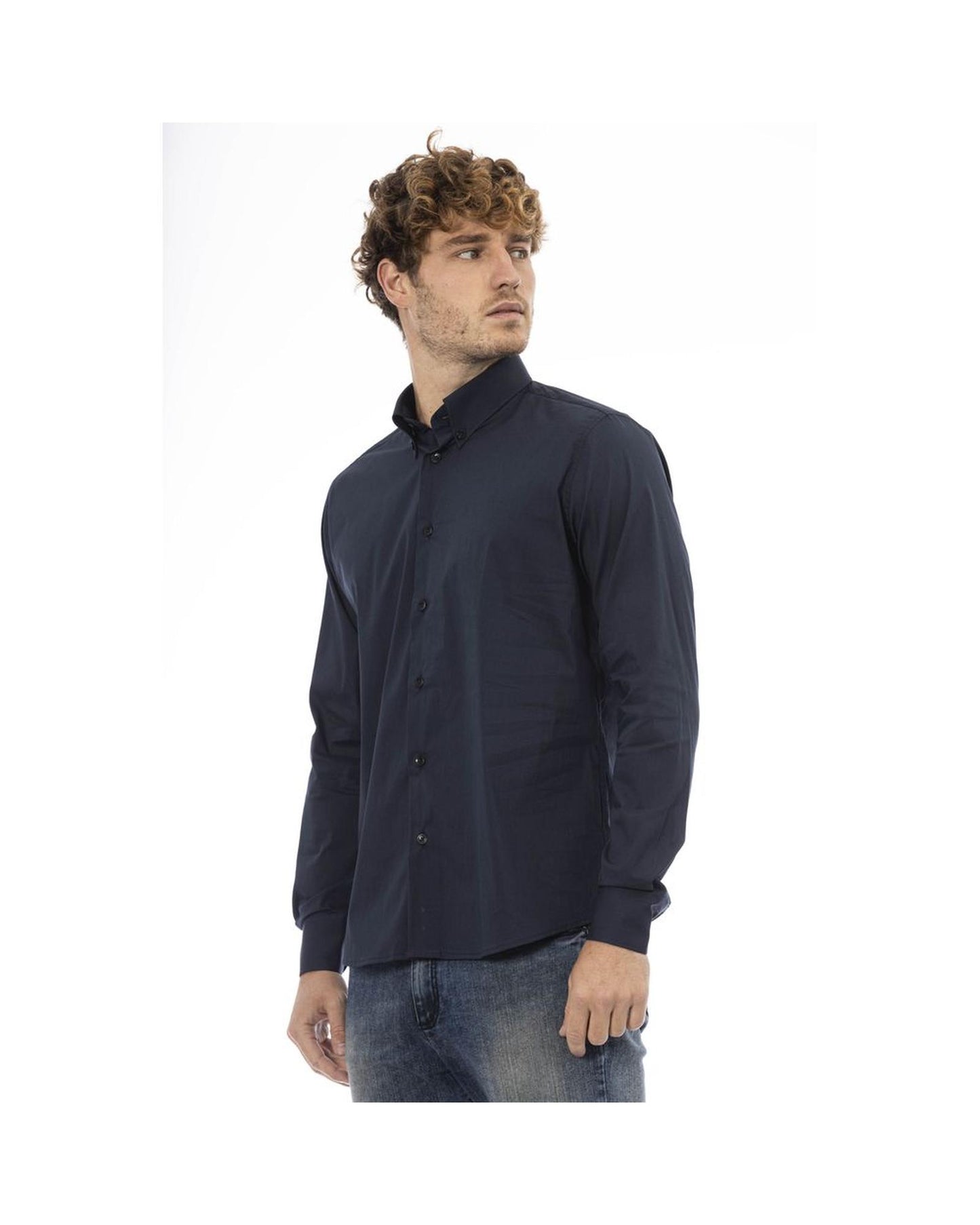 Baldinini Trend Men's Blue Cotton Shirt - L