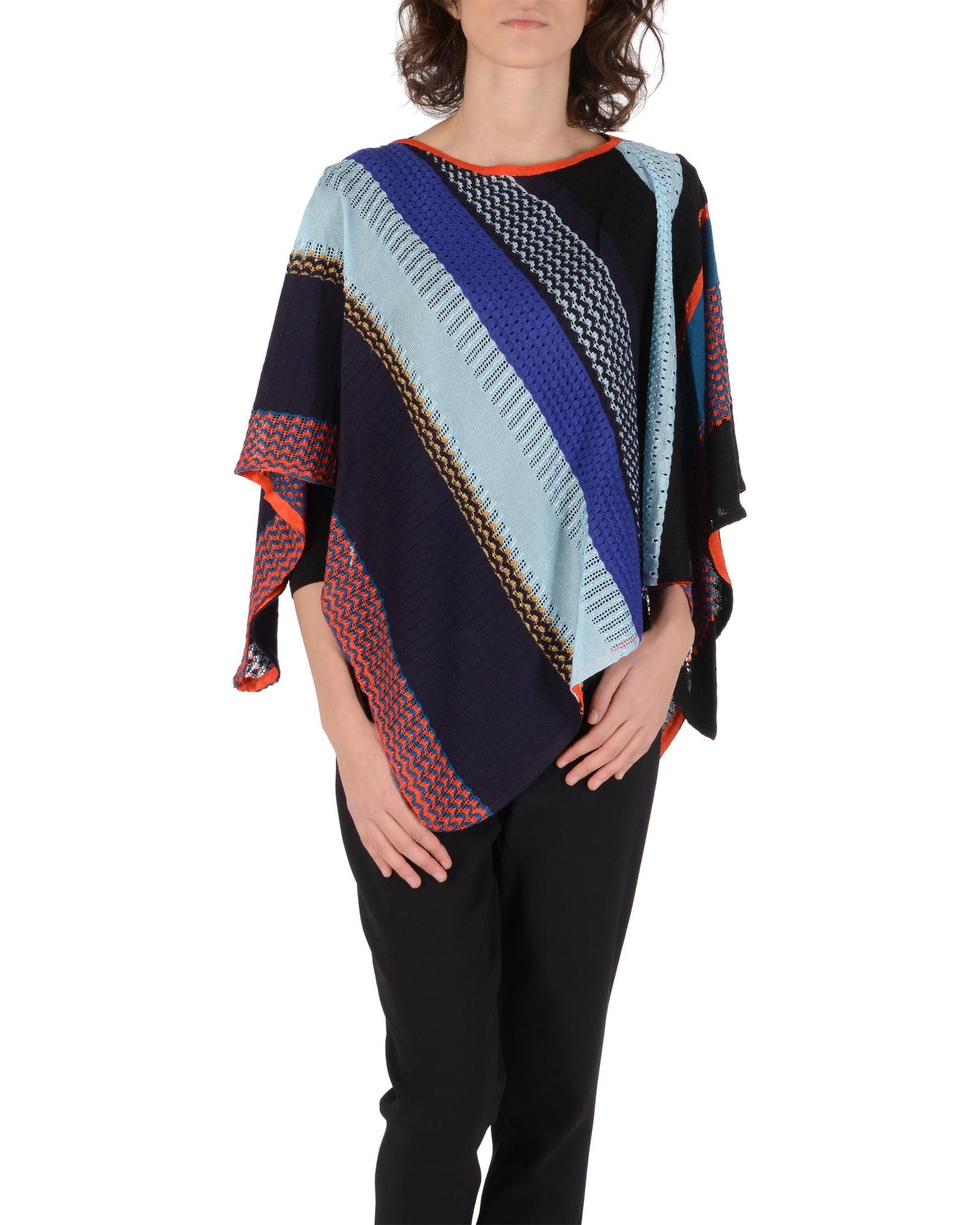Wool-Blend Poncho - One Size