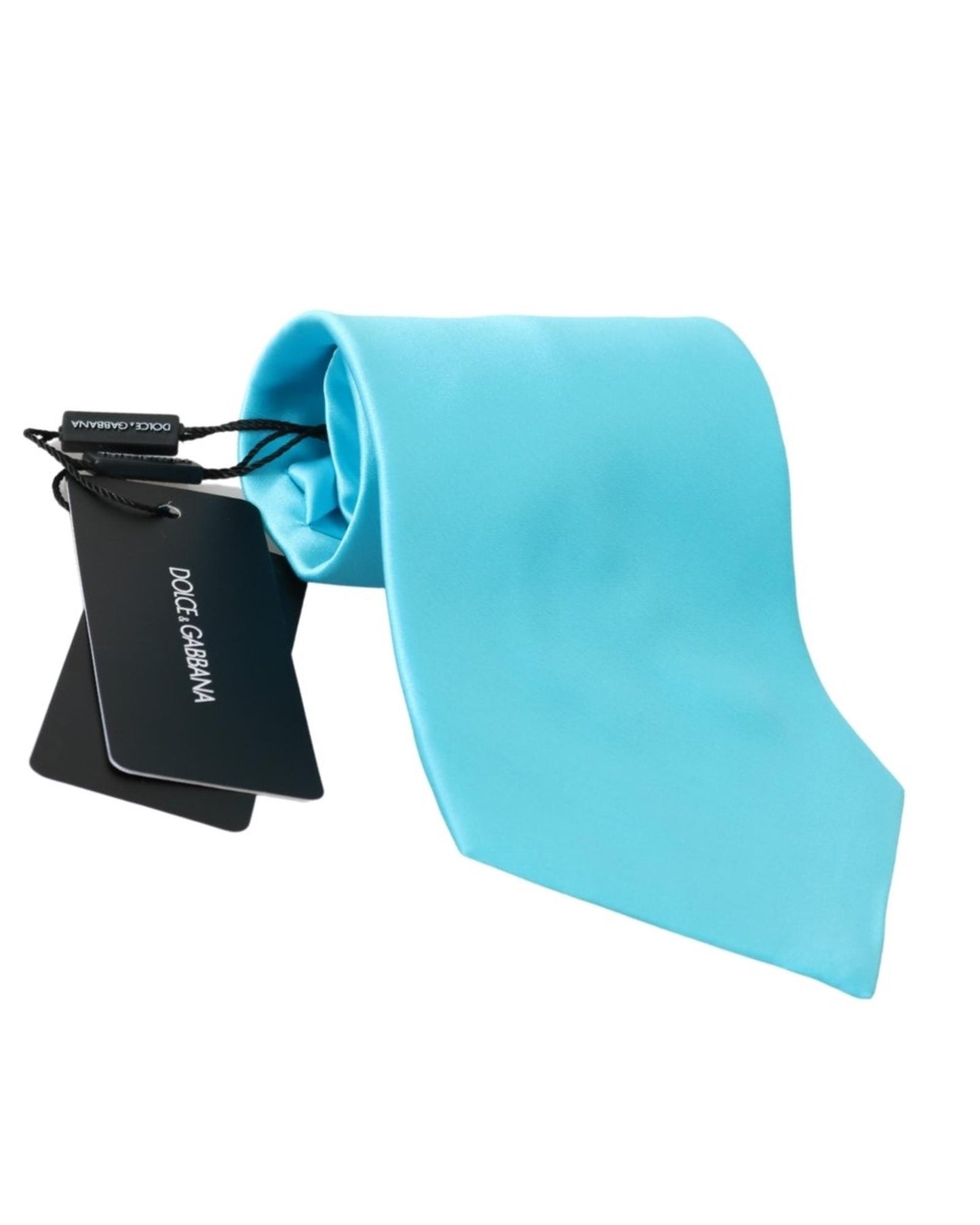 Dolce & Gabbana Light Blue Silk Tie - Tied Design One Size Men