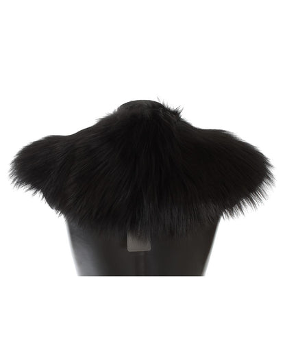 Black Fox Fur Shoulder Wrap by Dolce & Gabbana 38 IT Women