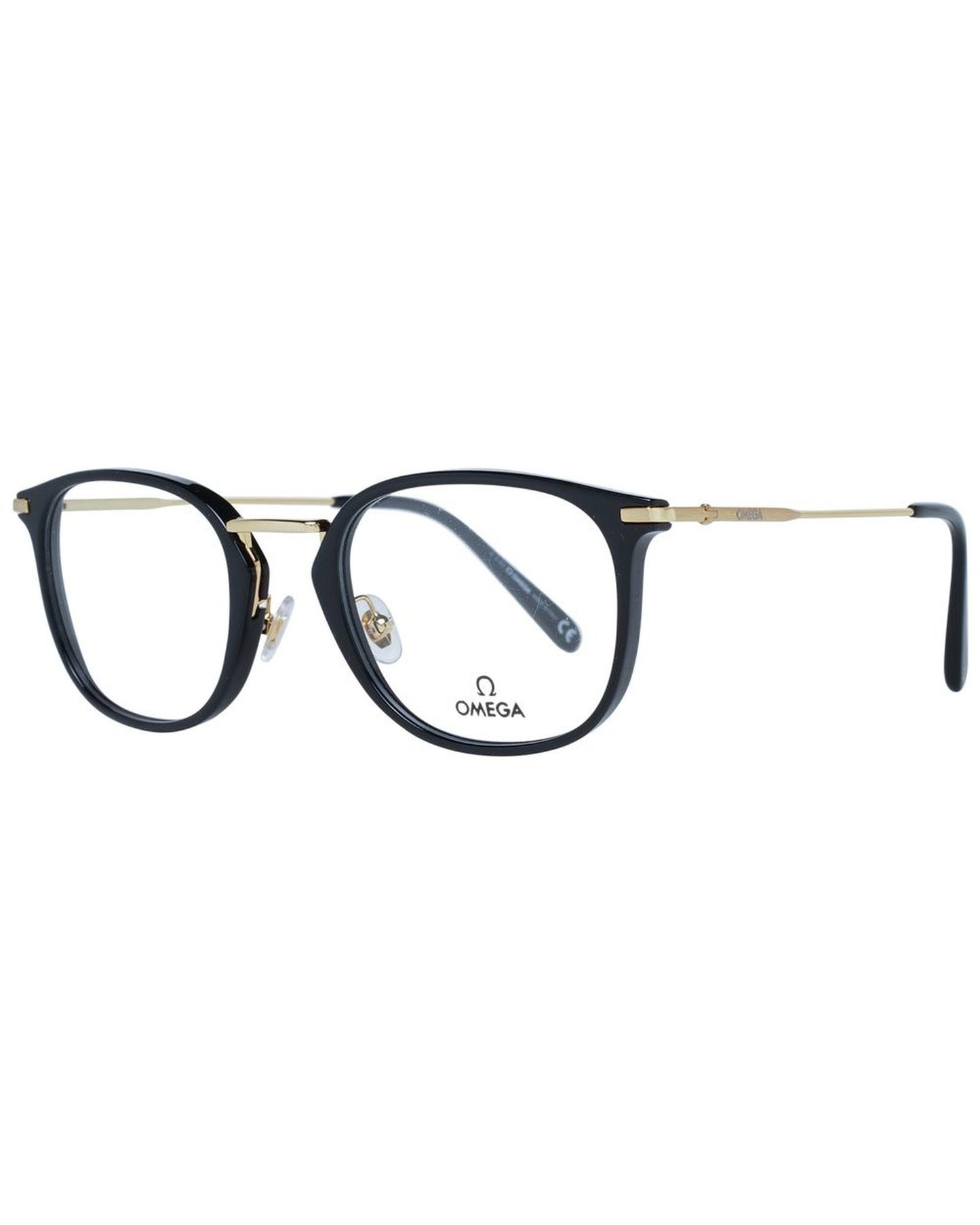 Omega Men's Black  Optical Frames - One Size