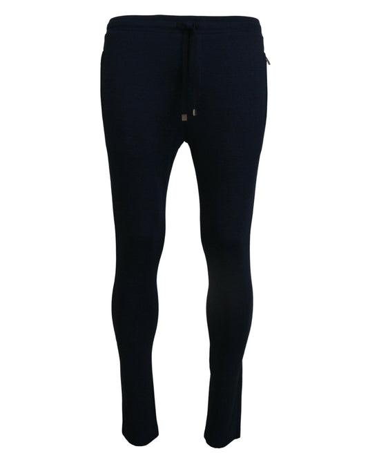 Blue Track Casual Sweatpants with Logo Details by Dolce & Gabbana 46 IT Men