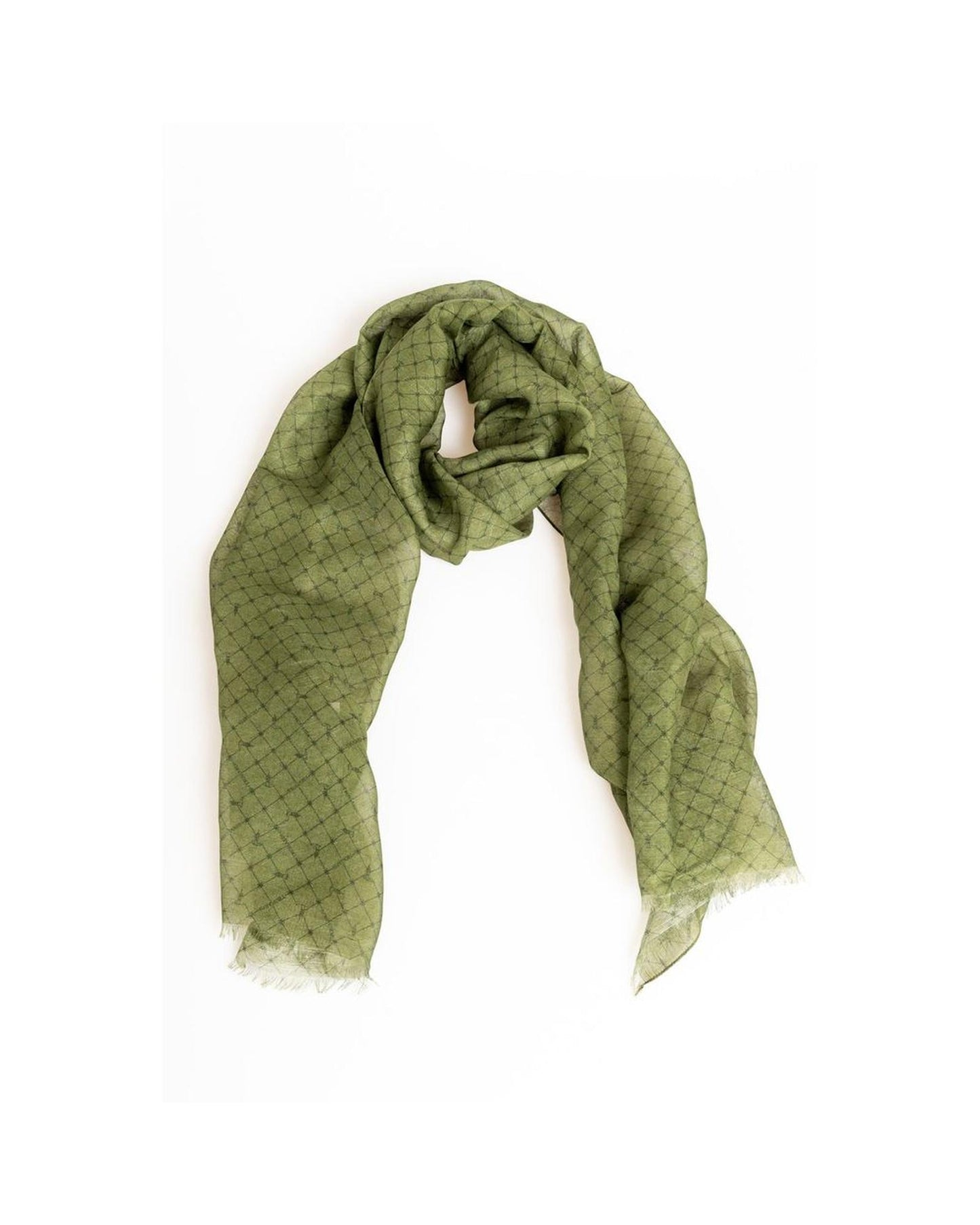 Trussardi Men's Green Modal Scarf - One Size