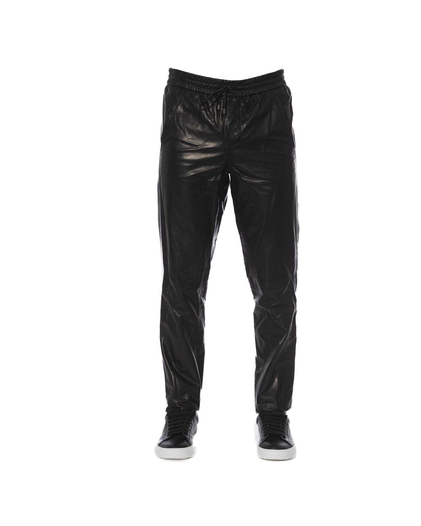 Trussardi Men's Black LAMB Leather Jeans & Pant - W48 US