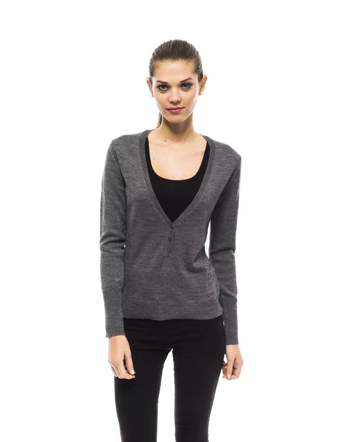 Ungaro Fever Women's Gray Wool Sweater - 46 IT