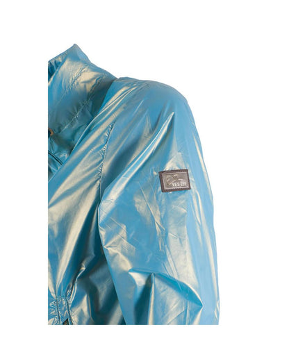 Yes Zee Women's Light Blue Nylon Jackets & Coat - XL