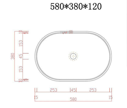 Ultra Modern Concrete Cement Wash Basin Counter Top Matte White Oval Basin